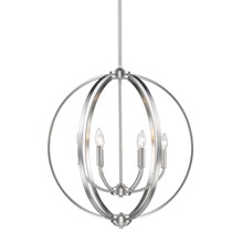  3167-6 PW - Colson PW 6 Light Chandelier in Pewter